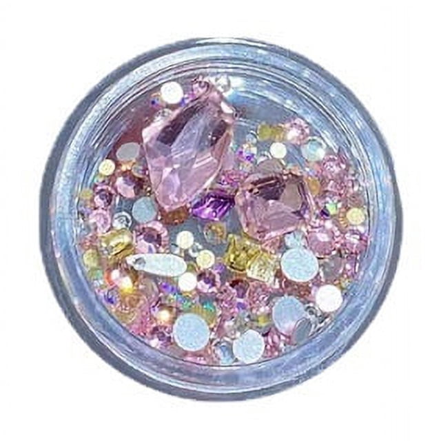 Bolsa de material de armadura con fondo puntiagudo, taladro Super Flash, corazón torcido, luna gorda, fondo plano cuadrado, accesorios para uñas, joyería para uñas