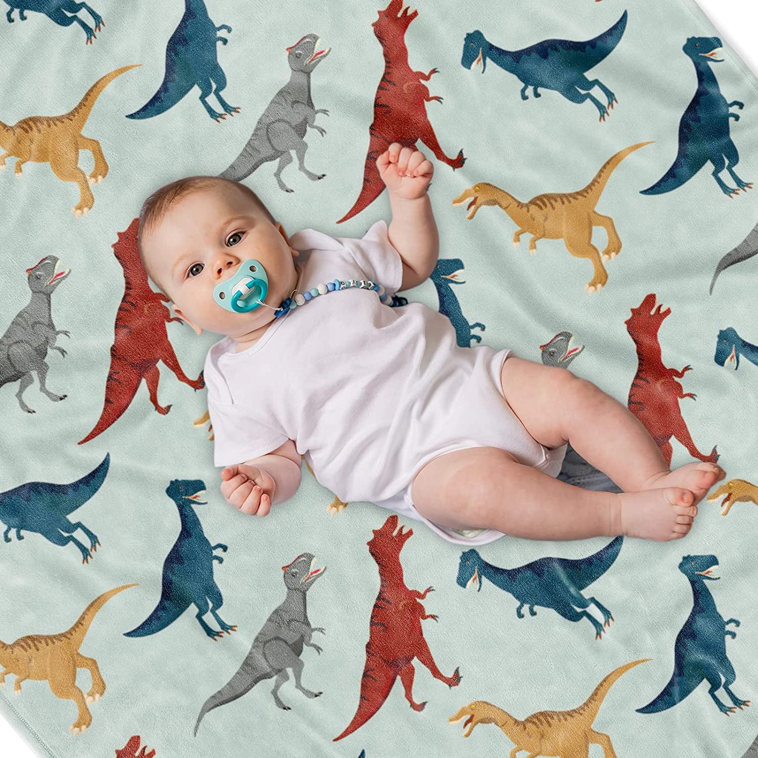 Dinosaur Blanket for Boys Soft Flannel Throw Blankets Dinosaur Decor Room Sofa Bed for Kids Gifts Dino World Blanket 60 x 50 Inch