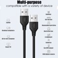 thumbnail image 2 of Cable de extensión USB 0,5 A macho, sincronización de datos, cargador negro, para PC, portátil y teclado, 1,5 m/1m/2,0 m, 2 of 5