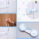 thumbnail image 4 of Cerraduras de puerta de gabinete a prueba de bebés y seguridad infantil, paquete de 2 cerraduras de gabinete con adhesivo para cajones, armarios, refrigerador y armario, 4 of 5