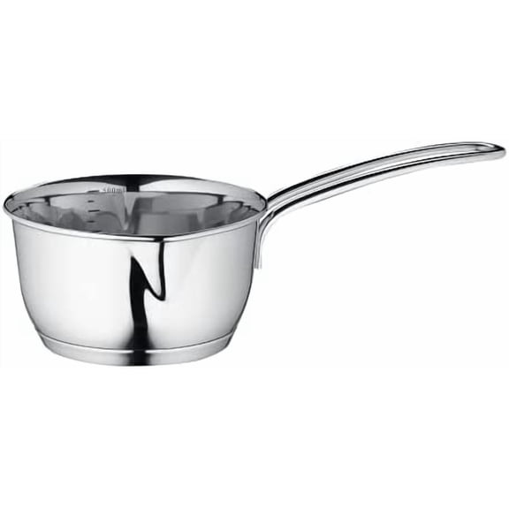 Stainless Steel Saucepan with Clad Bottom, 8-Ounce,Silver