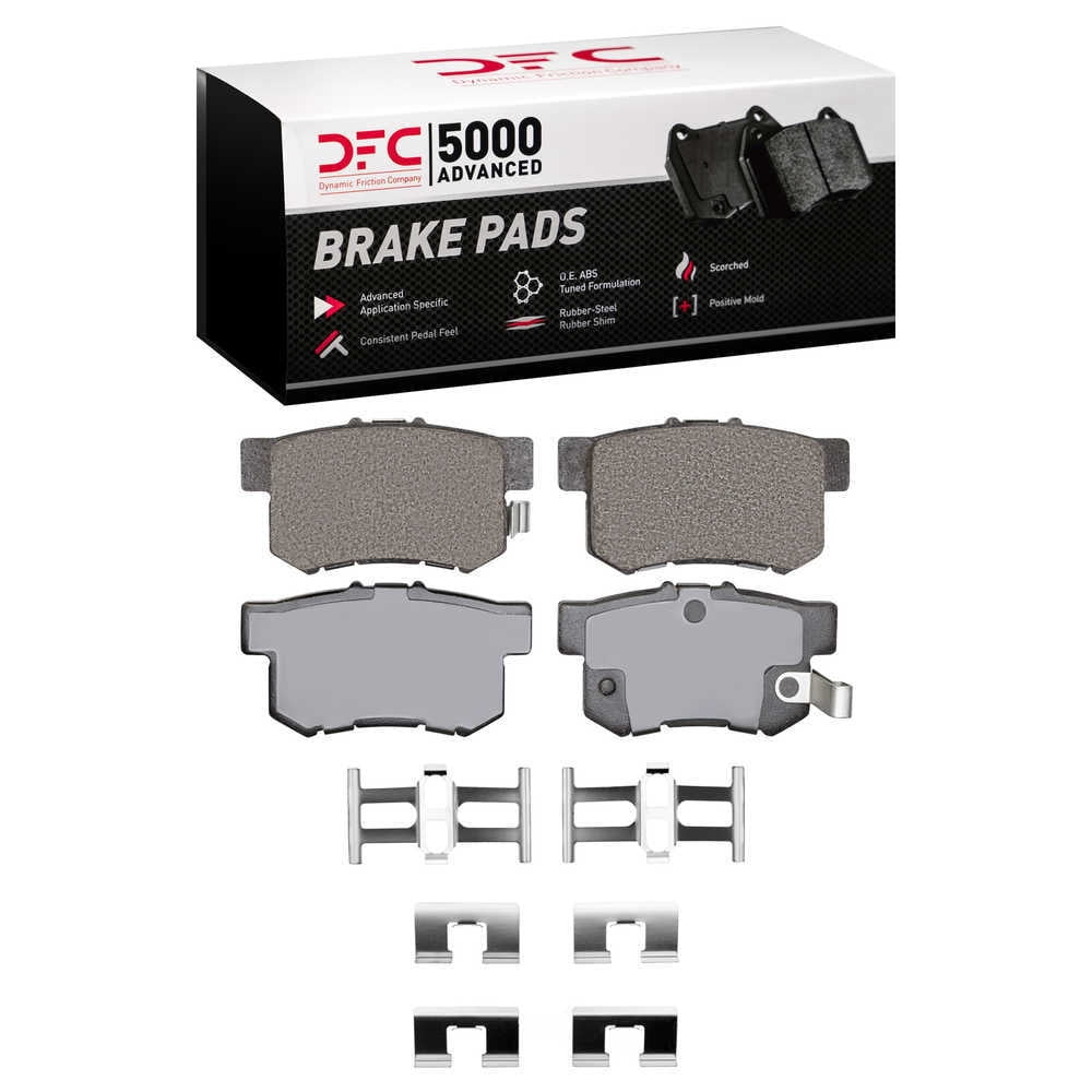 Dynamic Friction Company 1551-0536-01 DFC 5000 Advanced Brake Pads - Ceramic and Hardware Kit - OE