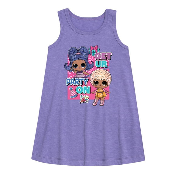 LOL Surprise! Dolls - Get UR Party On - Toddler & Youth Girls A-line Dress