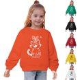 thumbnail image 5 of Odeerbi Toddler Girls Crewneck Sweatshirts Pullover Sweatshirts Children's Fall Winter Sweatshirt Heart Print Long Sleeve Sweater Top White, 5 of 5