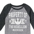 thumbnail image 3 of Star Wars - Property Of Rebellion - Toddler And Youth Raglan, 3 of 4