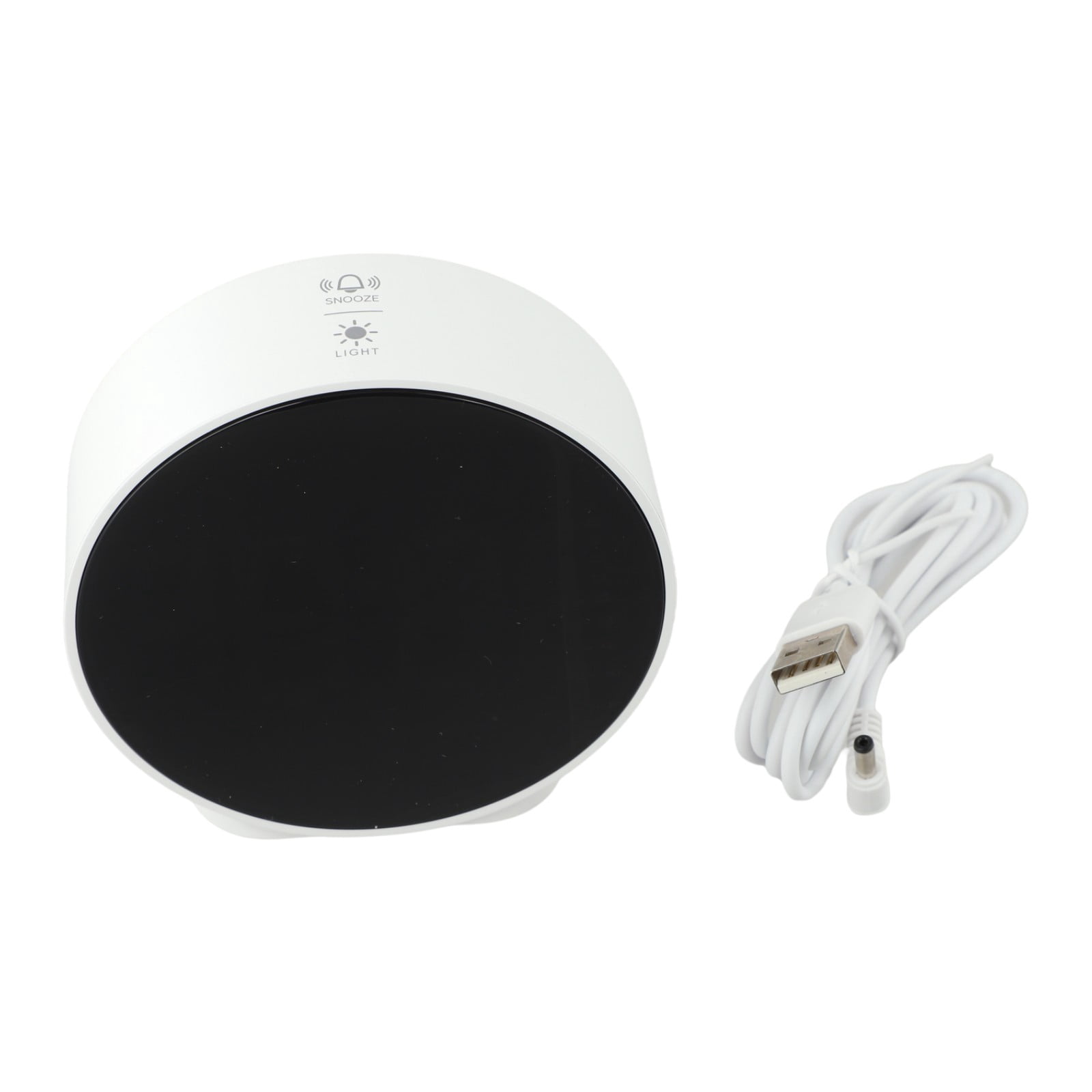 Teen Digital Alarm Clock, Bedside Alarm Clock, Desktop Round Clock With Large Curved LED Display LED Desk Clock Digital Alarm