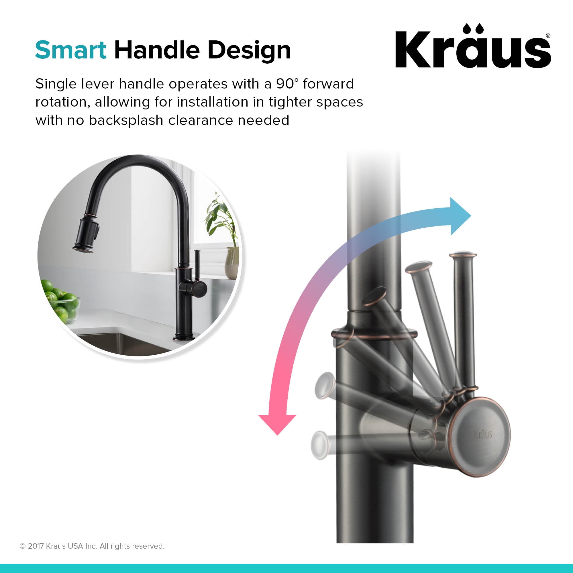 KRAUS Sellette Single Handle Pull Down Kitchen Faucet and Deck Plate in Oil Rubbed Bronze Finish