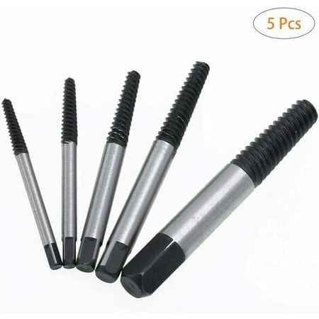 

5Pcs Damaged Screw Extractor HSS Screw Extractor Set Setting for Damaged Household Practical Steel Studs Broken Bolts 1/8 1/4 5/16 7/16 9/16