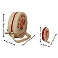 thumbnail image 2 of SET de 2 Piezas: BOLSA y MONEDERO en forma de MAZAPAN, Diseño de Dulce Tipico Mexicano, Forma Redonda, Bandolera, Vini Piel, Moda Kawaii, Estilo Novedoso y Encantador, Color Beige., 2 of 5