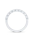thumbnail image 3 of Rosec Jewels Certified Moissanite Half Eternity Ring - Wedding Anniversary Ring - D-VS1 Quality, 10K White Gold, US 3.00, 3 of 9