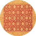 thumbnail image 1 of Ahgly Company Indoor Round Oriental Orange Traditional Area Rugs, 5' Round, 1 of 4