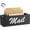 Black, variant on Wood Magnetic Mail Organizer Farmhouse Mail Holder for Fridge Rustic Paper Basket Letter Envelope File Storage Box with 2 Slot for Home Office Metal Cabinet Wall Desk Countertop(Wood Color)
