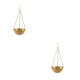 thumbnail image 2 of Advancent Flores innovadoras y elegantes Hierbas y verduras Jardines Belleza Macetas colgantes de metal oro S 2piezas, 2 of 6