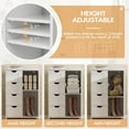 thumbnail image 5 of Homall Wooden Bathroom Cabinet, Freestanding Storage Cabinet with 4 Drawers and 1 Cupboard, Side Storage Organizer Cabinet for Bathroom, Entryway, Home and Kitchen (White), 5 of 8