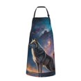 thumbnail image 3 of Cauagu Night Sky Wolf Aprons with Pockets,Waterproof Apron for Women,Kitchen Cooking Apron Adjustable Bib Aprons Chef Apron for Cooking,Drawing,Crafting, 3 of 8