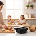 thumbnail image 4 of Dual-Zone Electric Omelette Maker, Rapid Double-Sided Egg Cooker with Non-Stick Plates and Indicator Lights, Compact Countertop Egg Maker with Cool-Touch Handle, Easy Breakfast, 4 of 8