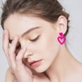 thumbnail image 5 of QIQUWOHUL 13 Color Heart Shaped Earrings Fashionable Acrylic Hollow Earrings Ear Accessories For Women, 5 of 9