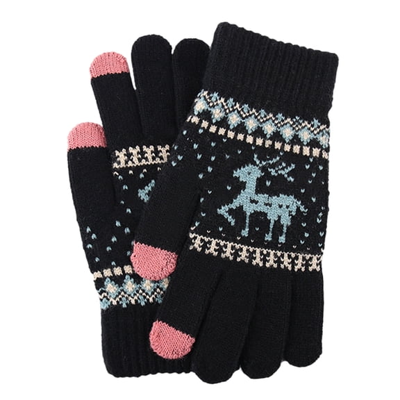 Black Ladies Winter Gloves With Enhanced Warmth And Comfort Fit For Outdoor Activities