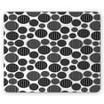 thumbnail image 1 of Geometric Mouse Pad, Monochrome Globe Circles with Internal Stripes and Diamond Shapes, Rectangle Non-Slip Rubber Mousepad, Charcoal Grey and White, by Ambesonne, 1 of 2