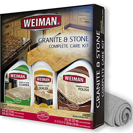 Weiman Granite Cleaner Polish And Sealer Kit Seal And Protect