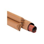 Angle View: Crimped End Mailing Tubes, 1-1/2" x 16", Kraft, 70/Case