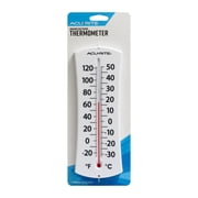 AcuRite 8 Analog Thermometer with Easy to Read Numbers; 8x2x0.62, Not Battery Powered; Plastic