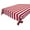 Red, variant on Cotton Tablecloth Stripes Print / 2 Inch Wide Stripe Black and White