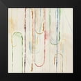 thumbnail image 2 of PI Studio 12x12 Black Modern Framed Museum Art Print Titled - Rainbow Paper Clips II, 2 of 5