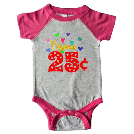 

Inktastic Valentine’s Day Kisses 25 Cents Gift Baby Boy or Baby Girl Bodysuit
