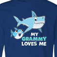 thumbnail image 4 of Inktastic My Grammy Loves Me with Cute Sharks Long Sleeve Youth T-Shirt, 4 of 5
