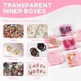 thumbnail image 4 of Small Bead Organizer Box, 30Pcs Mini Clear Bead Storage Containers, Small Plastic Boxes with Hinged Lids and Label Stickers, Plastic Case for Storage Parts Craft Jewelry Diamond (Pink), 4 of 7