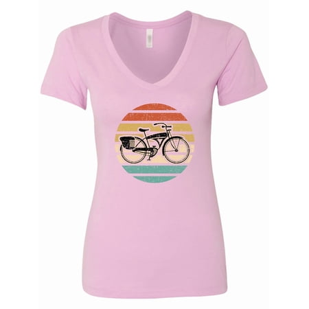 Inktastic Cycling Vintage Bicycle for Cyclist Women s V-Neck T-Shirt price history on PriceWatchPro