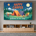 thumbnail image 3 of Colorful Design Happy Camper Tent Banner Cartoon Campfire Decoration for Outdoor Adventure Kids Party Summer Evening, 3 of 9