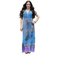 thumbnail image 3 of Paisley Printed V Neck Elastic Waist Short Sleeve Maxi Dress, 3 of 8