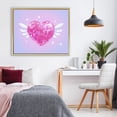 thumbnail image 2 of Stupell Industries Disco Heart with Wings Gold Framed Floater Canvas Wall Art, design by Stephanie Sanchez, 25 x 31, 2 of 9