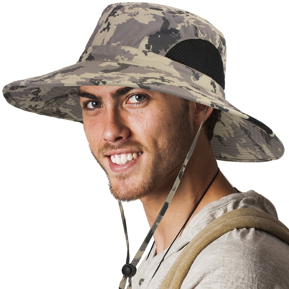 Adjustable Wide Brim Waterproof Rain Hat Camouflage Hat Camping Hat Safari Hat Boonie Hat Bucket Hat Sun Hat Men/Women 