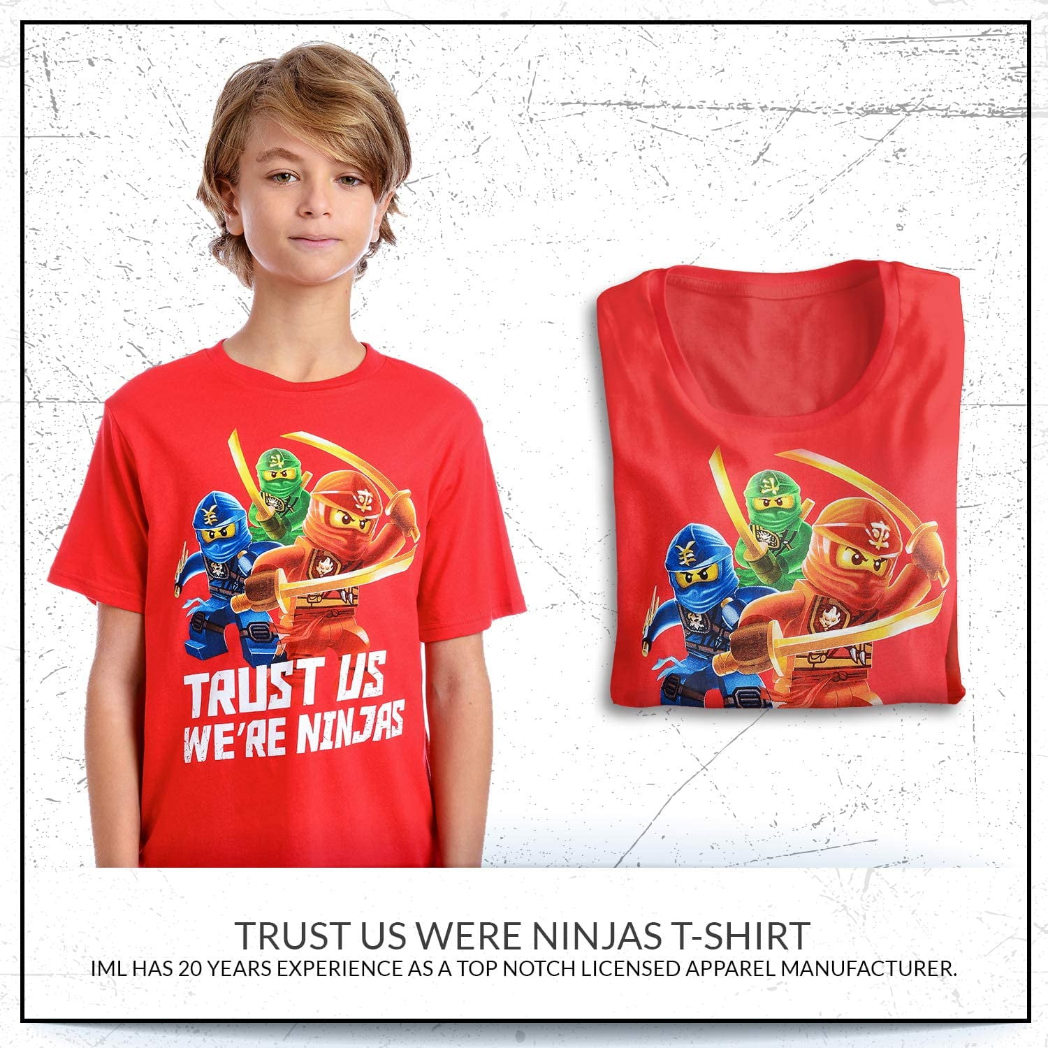 Juvenile: Lego Ninjago - Trust Us We're Ninjas Apparel Kids T-Shirt - Red