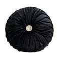 thumbnail image 2 of Mecorevxz Round Ice Flower Velvet Wheel Pillows Bedside Sofa Cushion Window Futon Cushion Pumpkin Pillow (Black), 2 of 6
