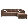 thumbnail image 4 of Glory Furniture Malone Microsuede Sectional in Chocolate, 4 of 7