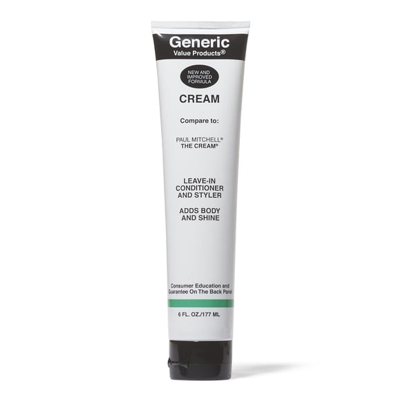 Generic Value Products Crema sin enjuague Acondicionador y estilizador Hidrata Fortalece Protege Acondicionador espesante sin enjuague 6 Oz