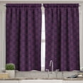 thumbnail image 2 of Ambesonne Eggplant Valance & Curtain, Swirl Leaf Details, 55"x45", Eggplant Purple, 2 of 6