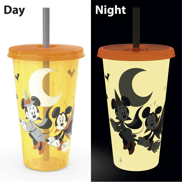 Zak Designs Disney Villains Halloween Glow in the Dark Tumbler Set  with Lid and Straw for Cold Drinks, Funny Cups Made of Durable and Reusable  Plastic, Great Gift for Fans (25