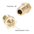 thumbnail image 3 of 4pcs 0.4mm 3d Printer Nozzle Head M6 Thread Replacement For V5 V6 3mm Extruder Printbrass, 3 of 5