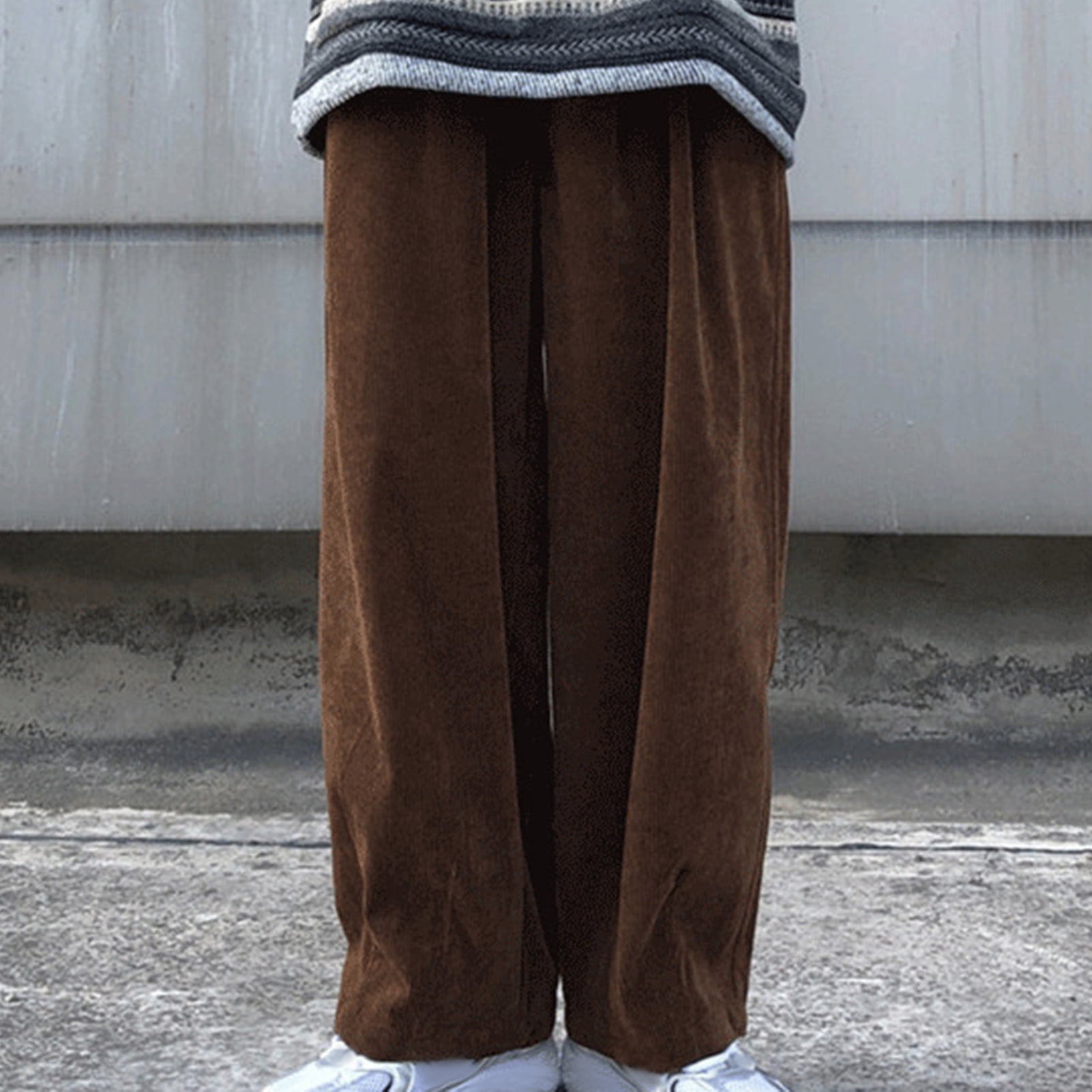 TNOBHG Men Straight Leg Pants Men Corduroy Pants Straight Leg