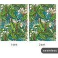 thumbnail image 4 of Peel and Stick Floral Wall Mural, Leather Textured Vinyl Self-Adhesive Wallpaper for Bedroom Living Room Accent Wall Decor, Urban Tropical Plants, Bright, 92''x125'', 4 of 14