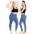 thumbnail image 2 of Stretch Is Comfort Women's Cotton Full Length Leggings Light Navy 4X, 2 of 7