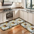 thumbnail image 3 of Kitchen Rugs Sets Of 2,Gray Highland Cow Bathtub Sunflower Pattern Anti Fatigue Kitchen Mat Rugs Non Slip Washable,Decorative Kitchen Floor Mats for Kitchen,Sink,Laundry,17"x47"+17"x47", 3 of 5