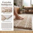 thumbnail image 3 of Unique Bargains Ultra Soft Non Slip Machine Washable Chenille Bath Mat Khaki 24" x 16", 3 of 7