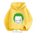 thumbnail image 3 of Sudadera con capucha de Anime One Pieces, ropa para niños, ropa para primavera y otoño para niñas, sudadera con dibujos animados de Luffy Zoro, traje para adolescentes, camisetas con capucha de Sonic, 3 of 5