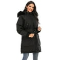 thumbnail image 6 of YouLoveIt Womens Long Down Jackets Hooded Coat Zipper Up Puffer Down Jackets Coats Outwear Plus-Size Winter Warm Coat Down Zip Parka Hooded Warm Overcoat with Fuax Fur Collar Trim, 6 of 8